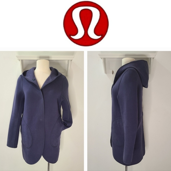 Lululemon Urban Horizons Reversible Cinch Waist Jacket in Navy Blue Sz Small - Picture 1 of 16